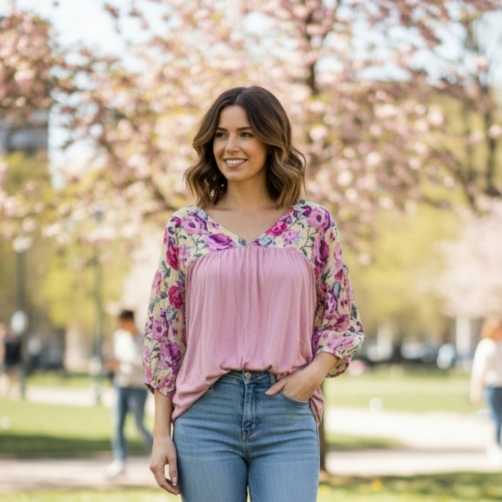 ODDY Floral Top‎ Medium